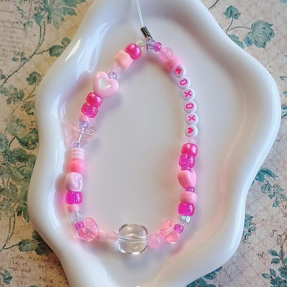 Cute Multi-Pink Y2K Coded Phone Charm